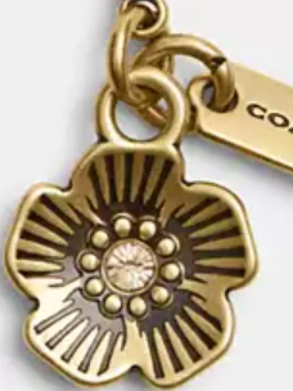 Coach DIY Mini Crystal Tea Rose Charm	#CCX75.  NWTs